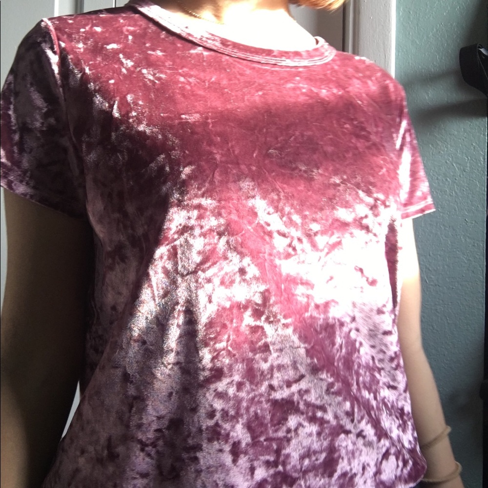 Pink Velvet Crop-Top